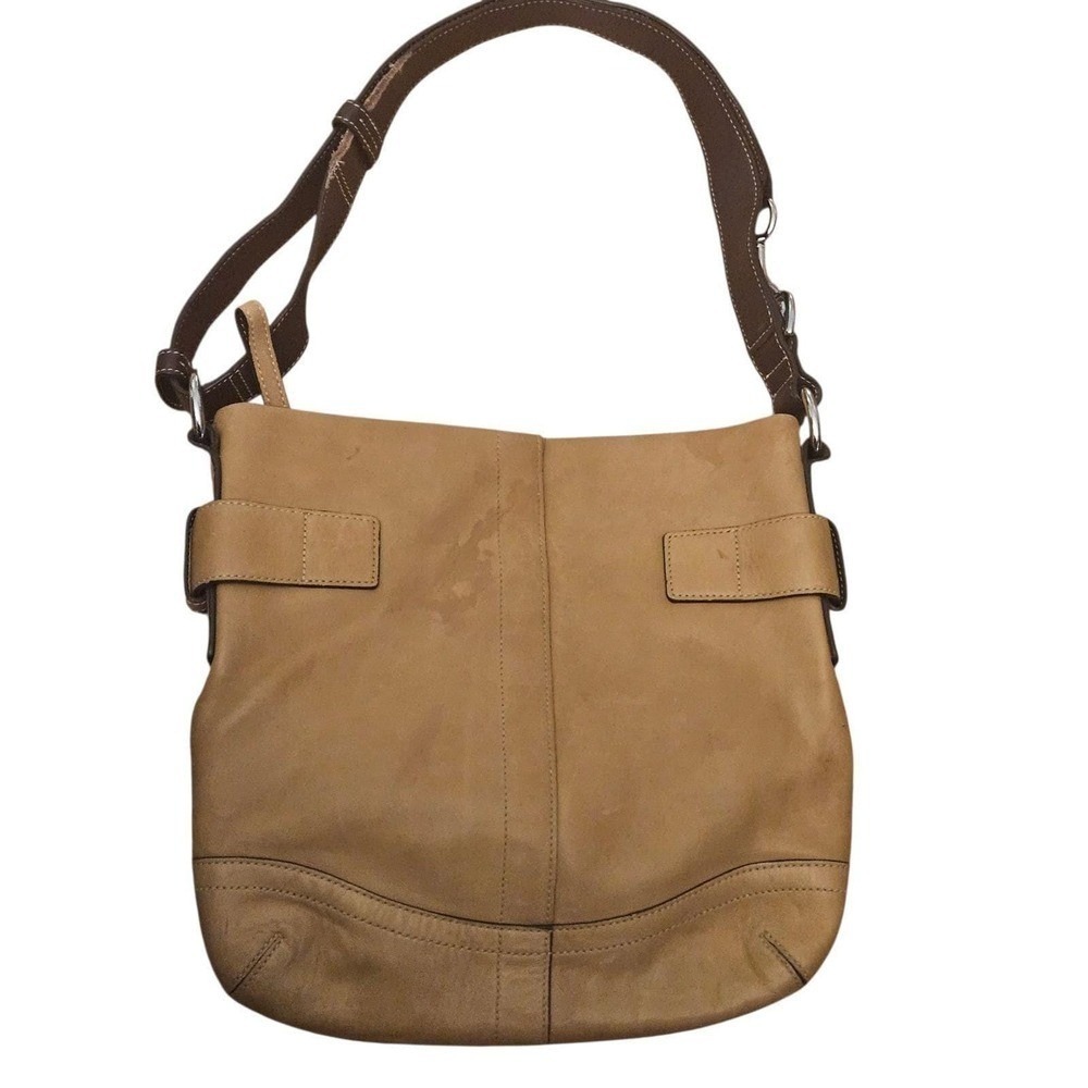 Vintage Coach 1452 Soho Soft Brown Leather Shoulder Bag + FREE Bag Charm 🎁 - Picture 5 of 14